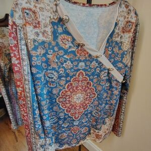 Bohemian Floral Long Sleeve Top